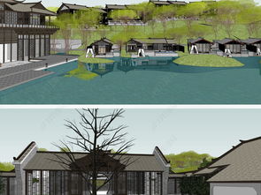 精品中式農家樂度假村酒店設計模型 融合傳統與現代的田園體驗